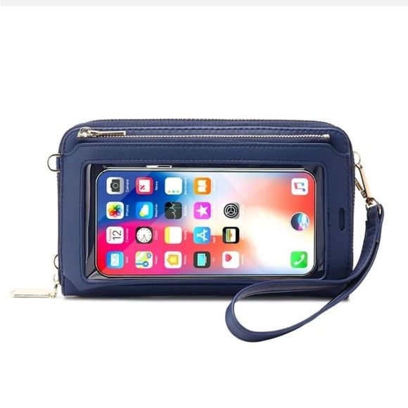 RFID Blocking Wallet for Women's Touch Screen Handbag Cell Phone Purse Crossbody - Picture 2 of 2